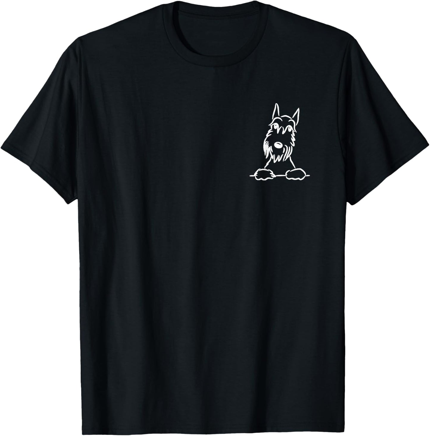 Cute Hello Schnauzer Dog Lover Gift, Schnauzer Dog Owner T-Shirt - T-Shirt | Black