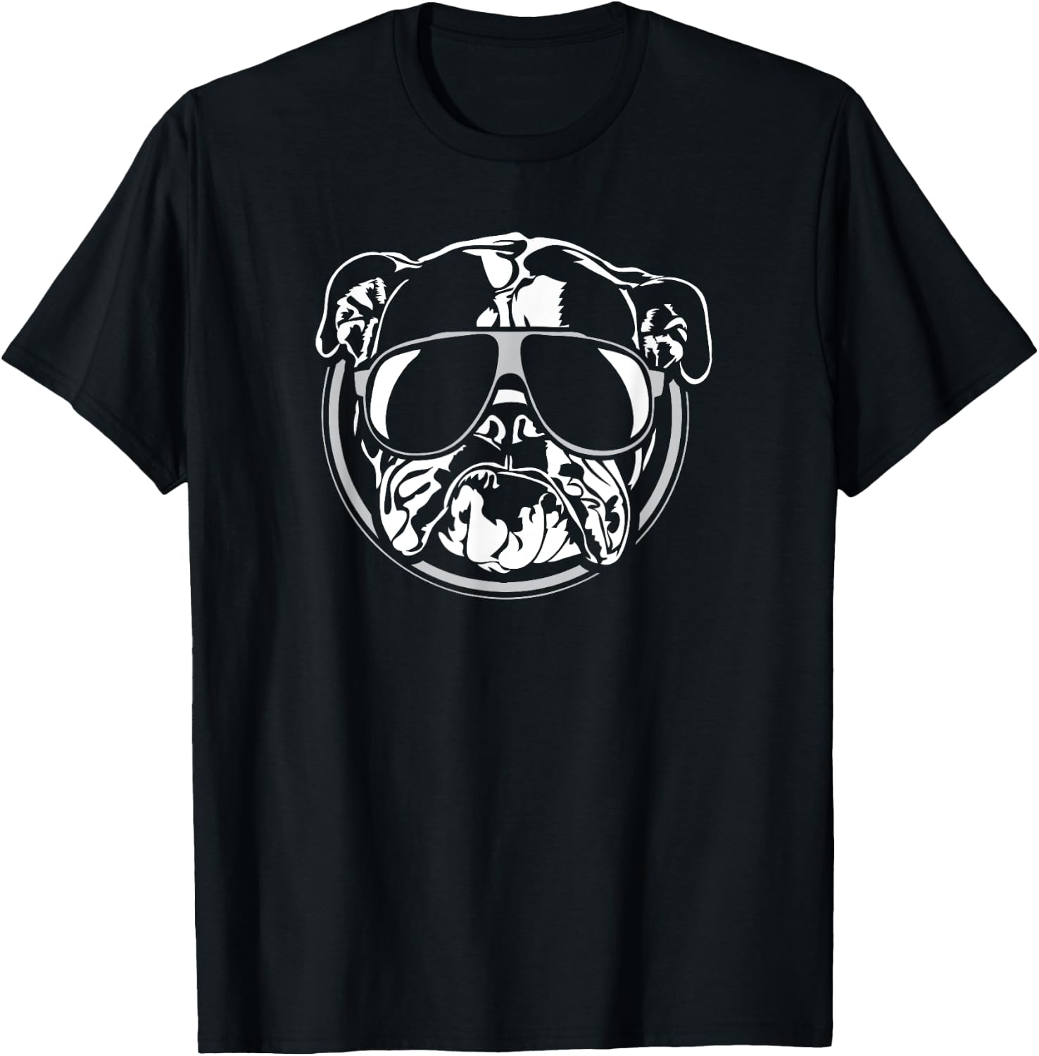 Funny English Bulldog dog hund Shirt gift Women Girls Kids T-Shirt - T-Shirt | Black