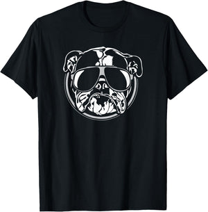 Funny English Bulldog dog hund Shirt gift Women Girls Kids T-Shirt - T-Shirt | Black