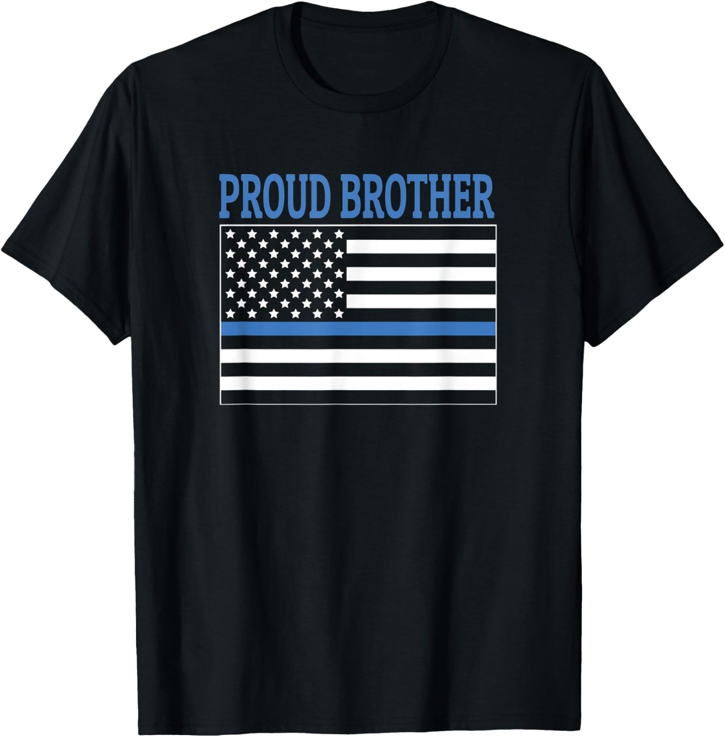 Police Officer Brother - Proud Brother T-Shirt - T-Shirt | Black