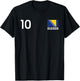 Nationalflagge von Bosnien und Herzegowina, 10 Stück T-Shirt - T-Shirt | Black