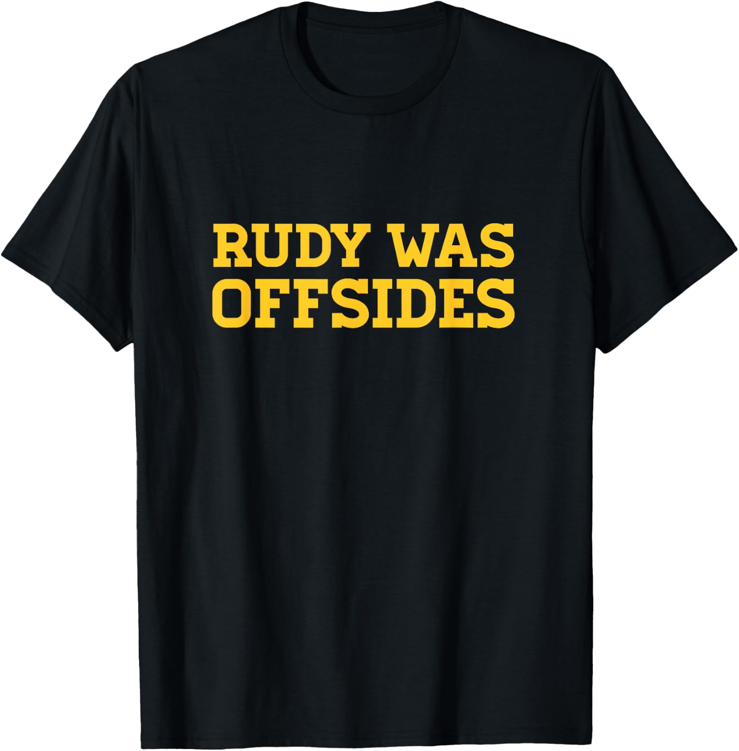 Funny College football Rudy was offsides CFB T-Shirt - T-Shirt | Black