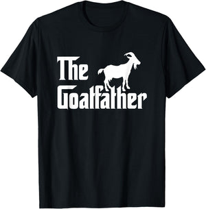 The Goatfather Funny Goat Father Lover Gift T-Shirt - T-Shirt | Black