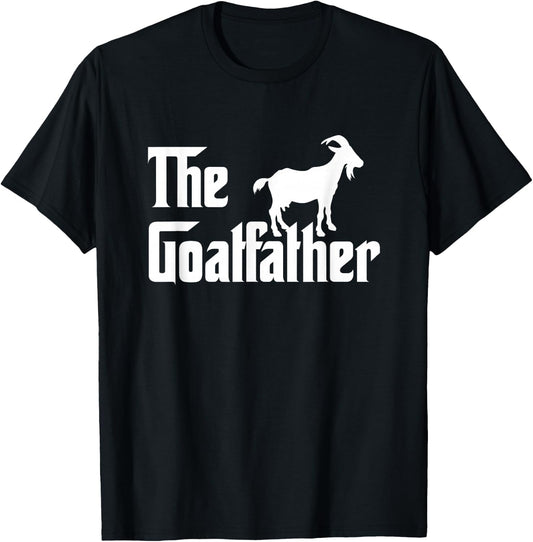 The Goatfather Funny Goat Father Lover Gift T-Shirt - T-Shirt | Black