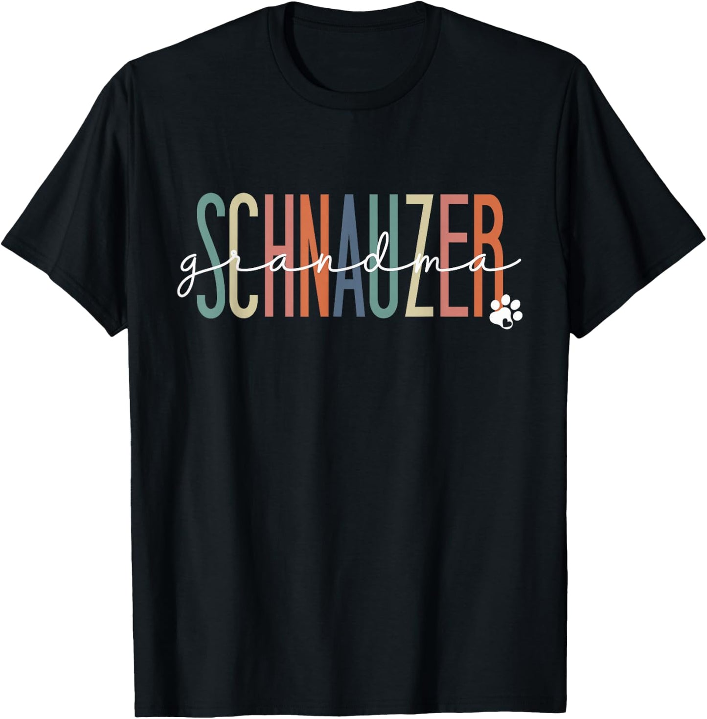 Schnauzer Grandma Miniature Schnauzer Dog Nana Mother's Day T-Shirt - T-Shirt | Black
