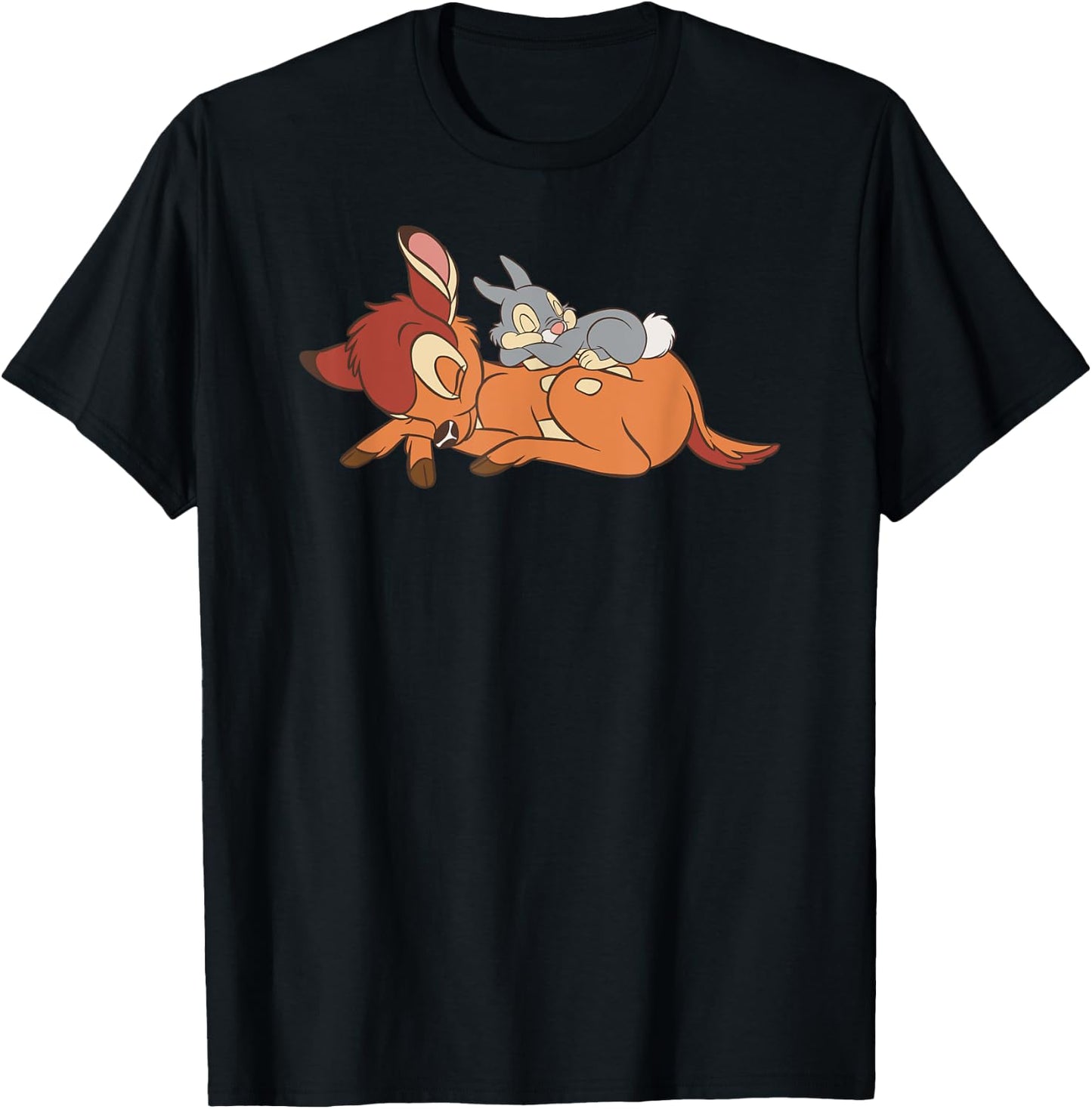 Bambi Panpan Sleeping , Black, S T-Shirt - T-Shirt | Black
