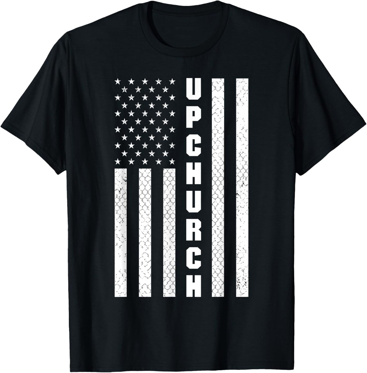 Proud Upchurch Family Matching Proud Family American Flag T-Shirt - T-Shirt | Black