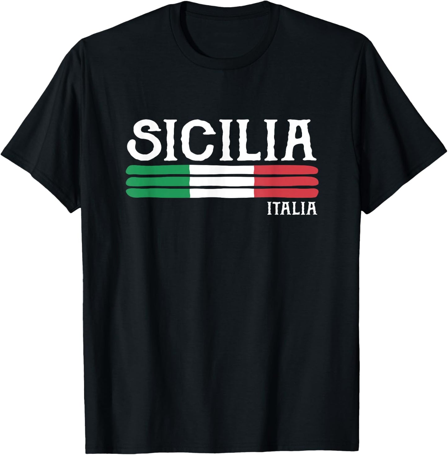 Sicily Italy Sicilian Gift Italian Souvenir Sicilia Italia T-Shirt - T-Shirt | Black