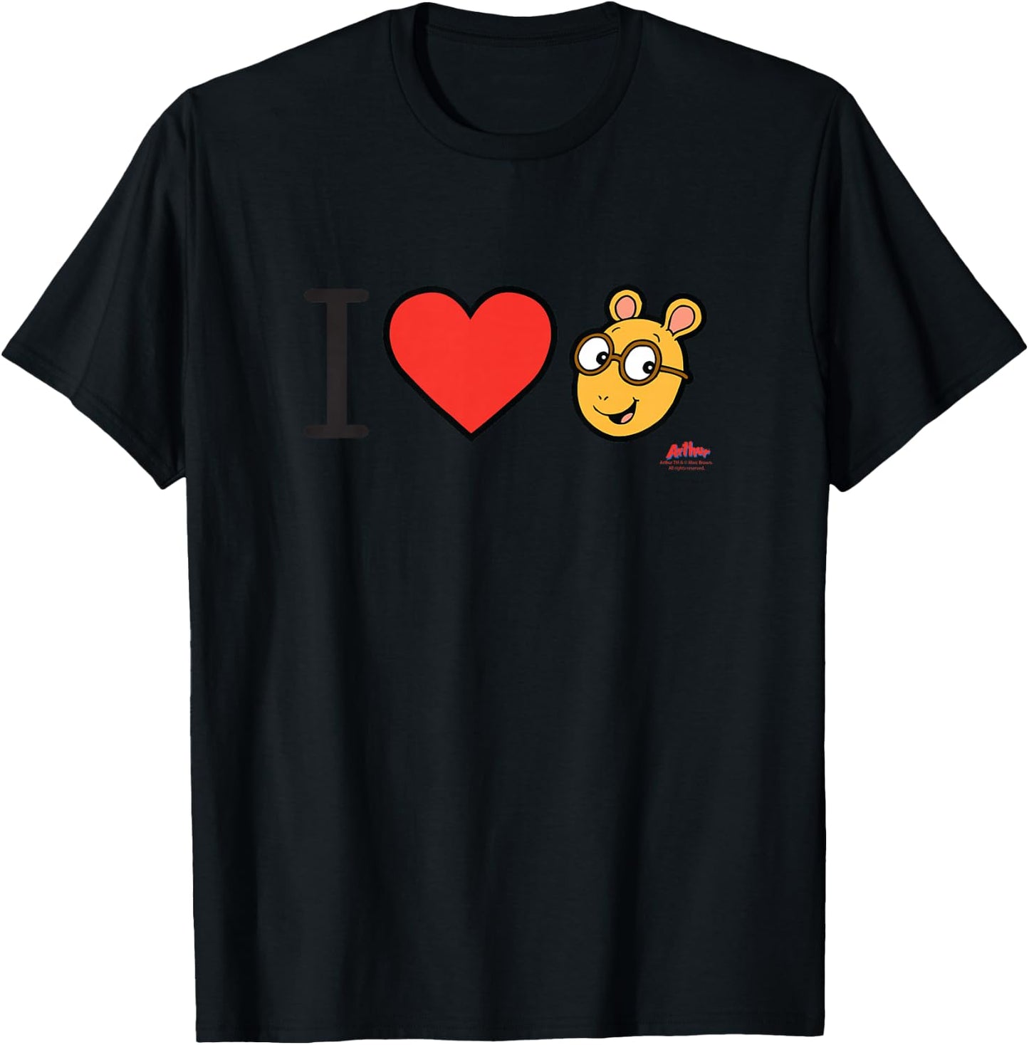 Kids Arthur I Heart Arthur Cartoon T-Shirt - T-Shirt | Black