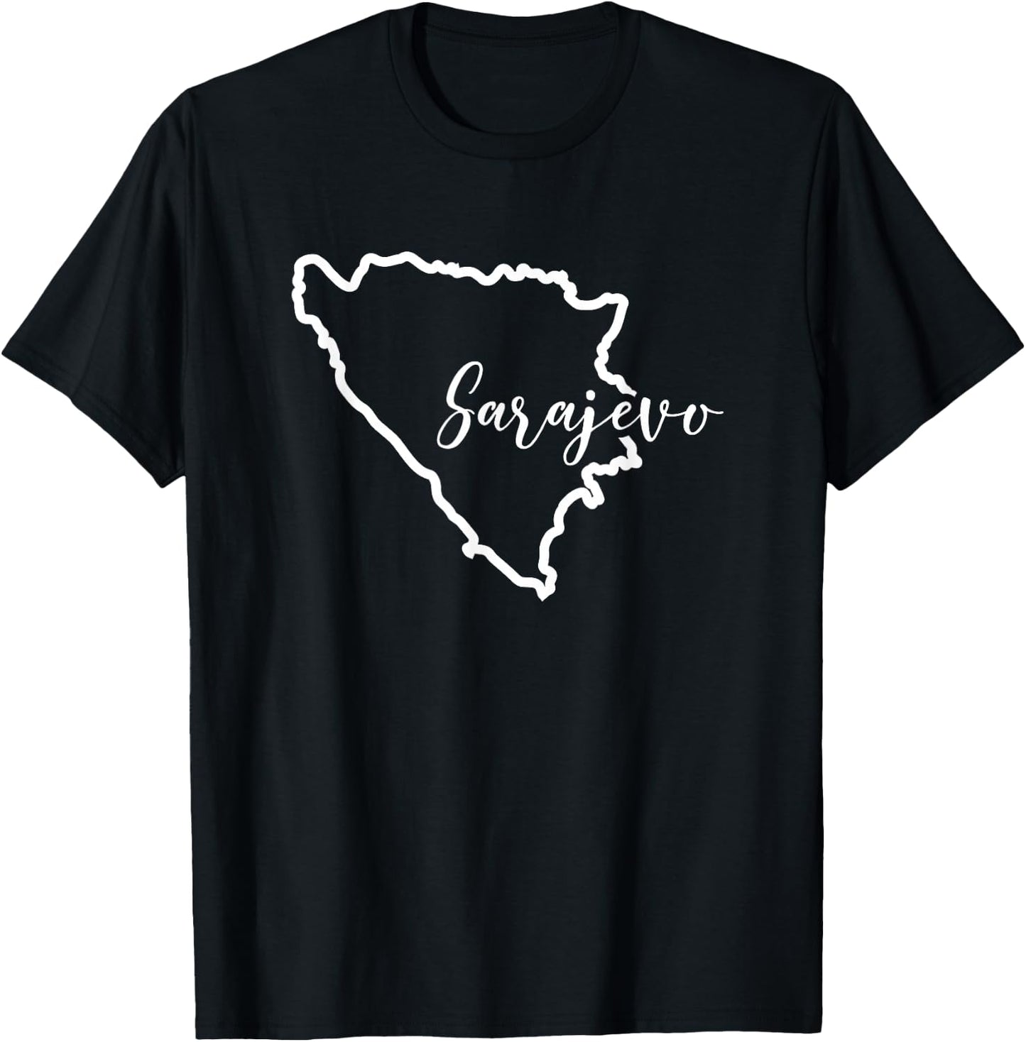 Patriotic Bosnia Flag Bosnia And Herzegovina City Sarajevo T-Shirt - T-Shirt | Black