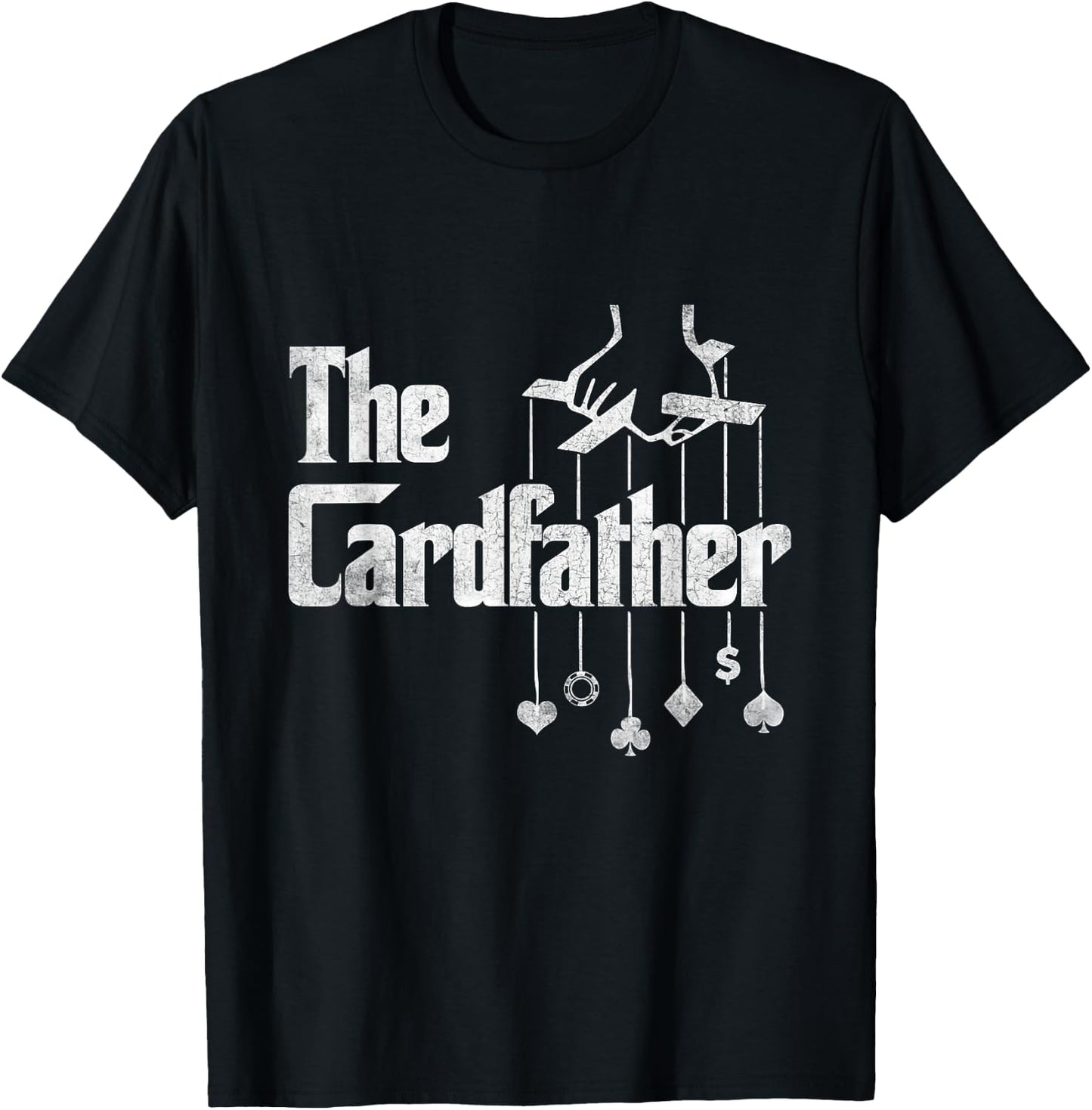 The Cardfather Poker Dad Design For Card Player Father's Day T-Shirt - T-Shirt | Black