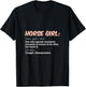 Damen Pferdemädchen-Definition-Design für Pferdeliebhaber T-Shirt - T-Shirt | Black