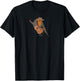Robin Bird with Cowboy Hat and Guitar Country Music T-Shirt - T-Shirt | Black