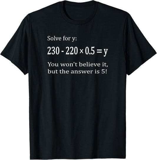 5! Funny Math Joke Math Teacher T-Shirt - T-Shirt | Black