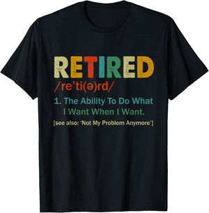 Retired Definition Retirement Definition Men T-Shirt - T-Shirt | Black