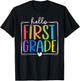Hello First Grade Team 1st Grade Back to School Teacher Kids T-Shirt - T-Shirt | Black