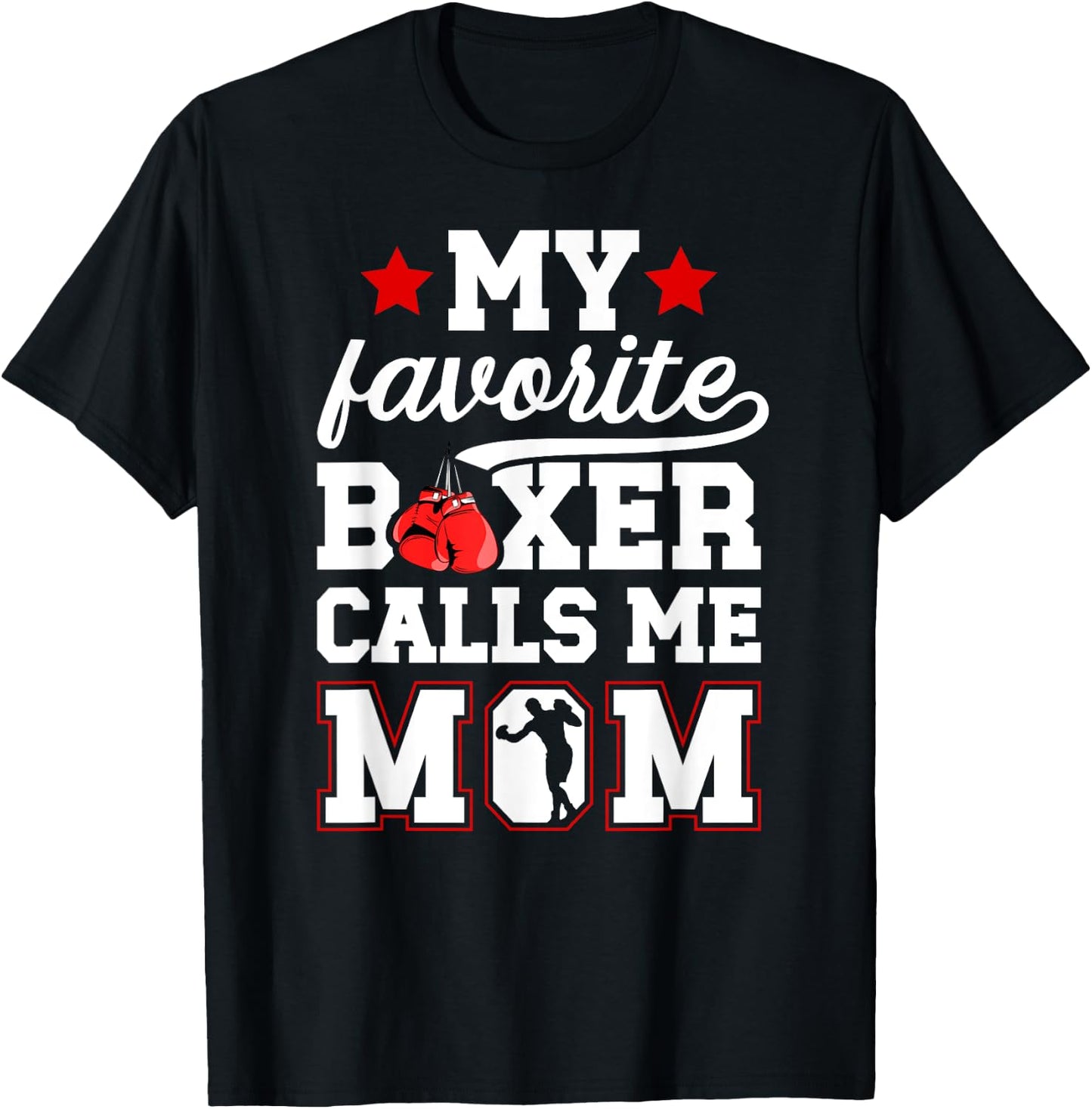 Proud Boxing Mom Boxing Mother Boxing Mama T-Shirt - T-Shirt | Black