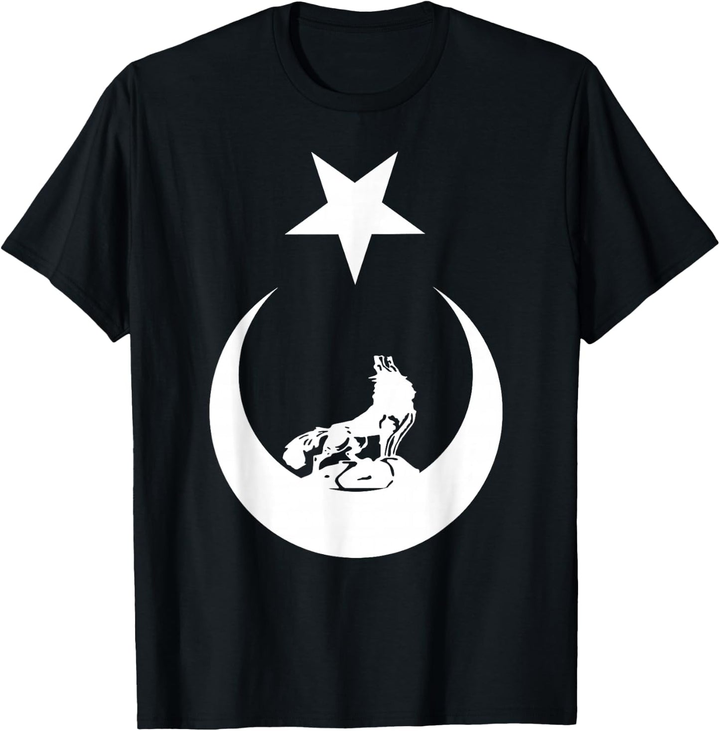 Türkisches Bozkurt Grey Wolf Flag Shirt T-Shirt - T-Shirt | Black