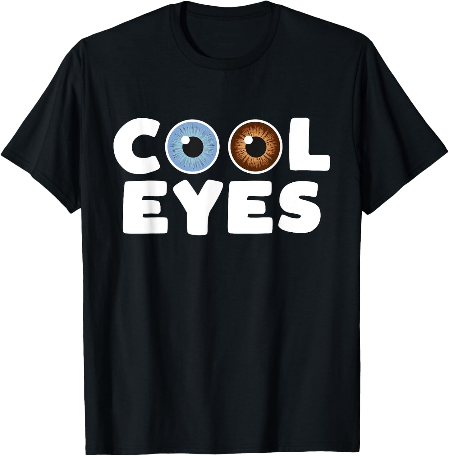 Different Gray and Brown Eyes: An Heterochromia T-Shirt - T-Shirt | Black