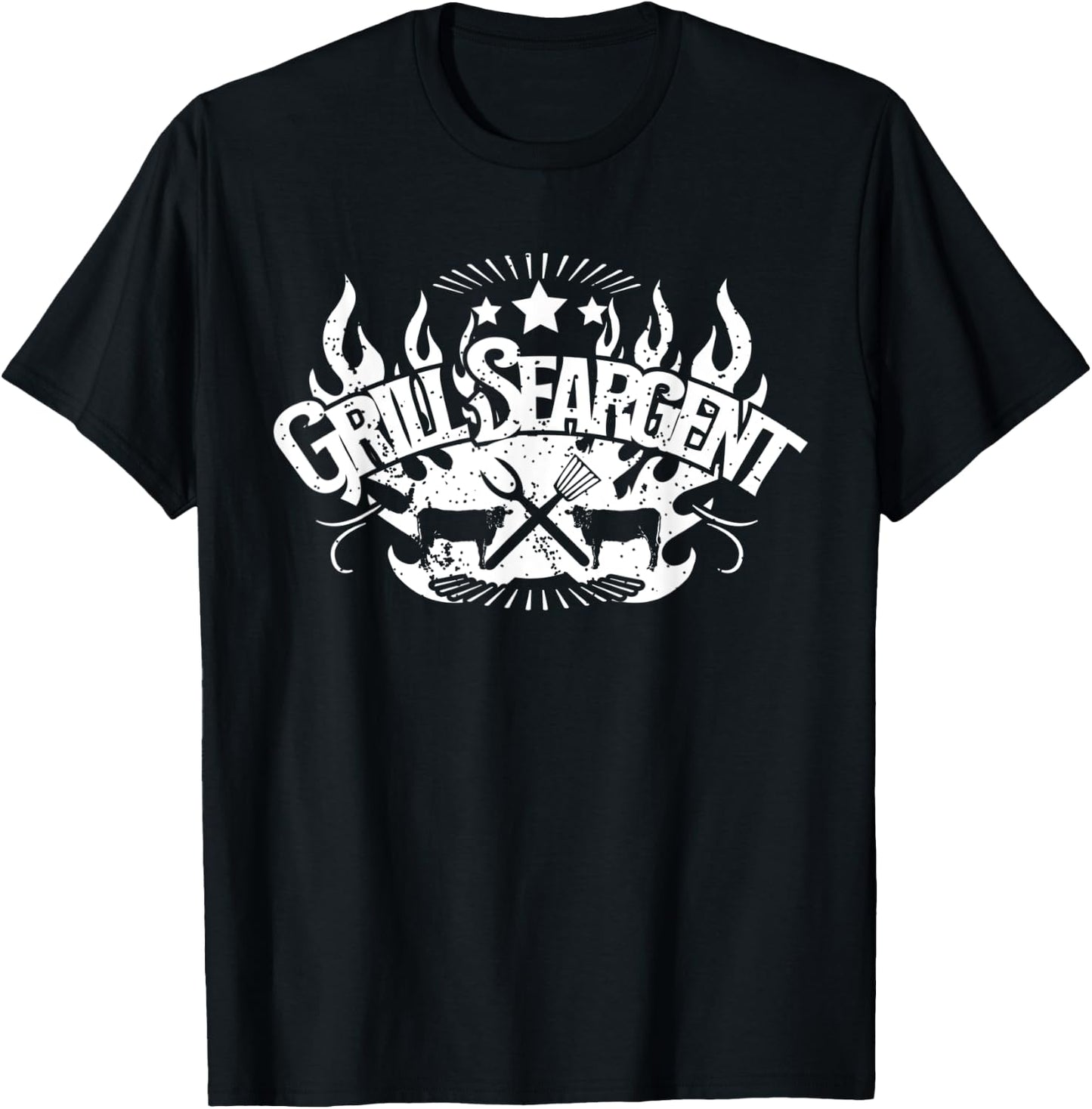 Grill Seargent Pit Grilling Cool BBQ Gift Pit Grill T-Shirt - T-Shirt | Black