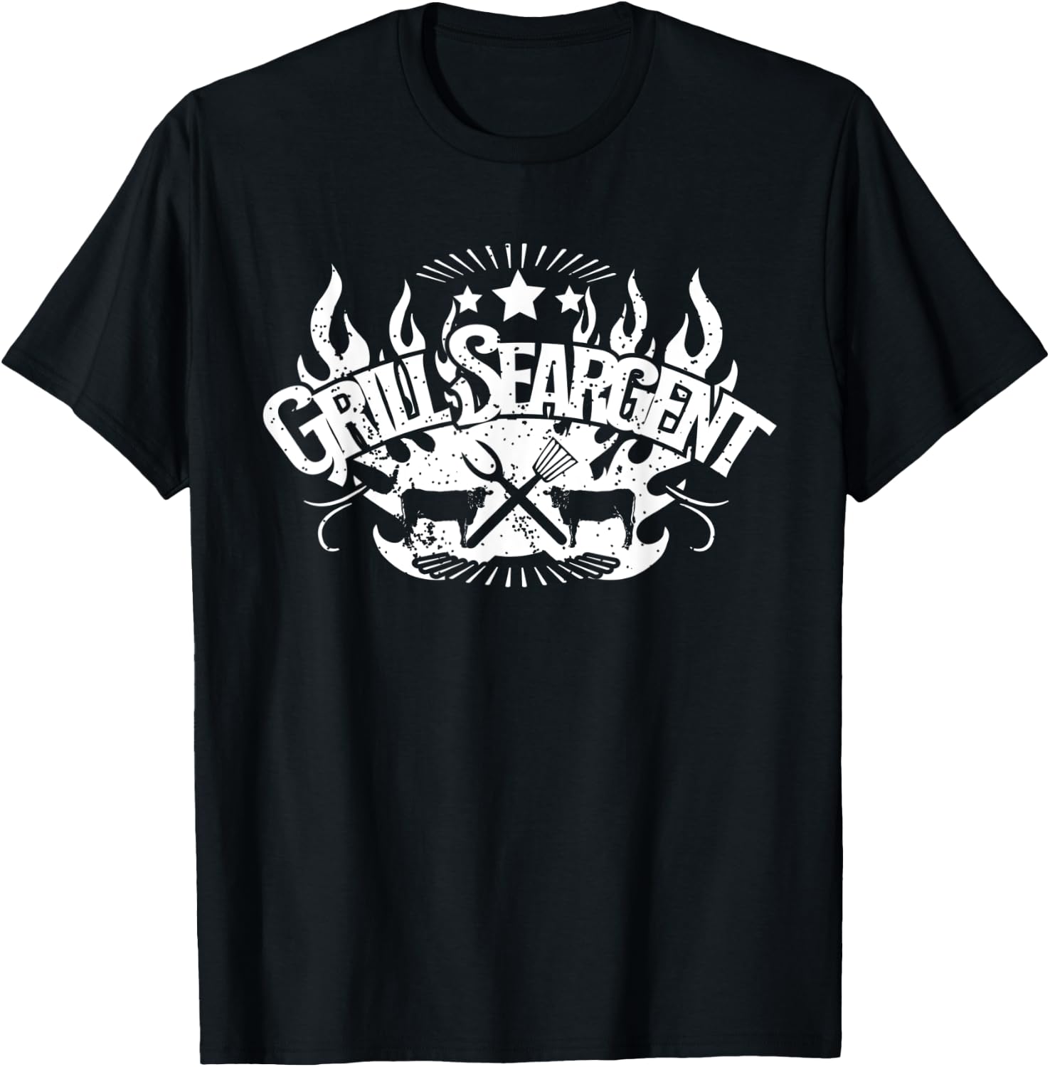 Grill Seargent Pit Grilling Cool BBQ Gift Pit Grill T-Shirt - T-Shirt | Black
