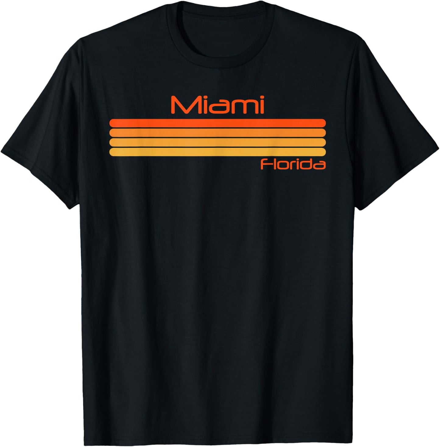 Retro Miami Florida , black T-Shirt - T-Shirt | Black