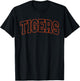 Vintage Tigers School Sports Name Retro Women Kids T-Shirt - T-Shirt | Black