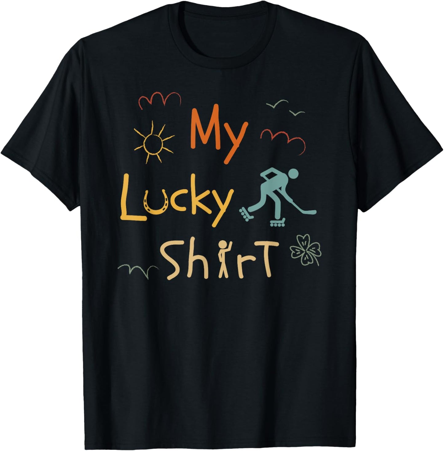 Inliner-Skaterhockey Hockeyball lustige Vintage Inlinehockey T-Shirt - T-Shirt | Black