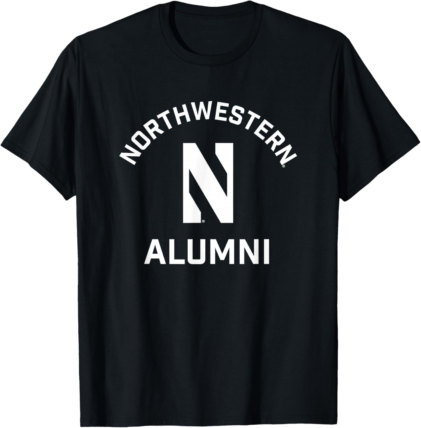 Northwestern University Wildcats Arched Alumni T-Shirt - T-Shirt | Black