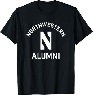 Northwestern University Wildcats Arched Alumni T-Shirt - T-Shirt | Black