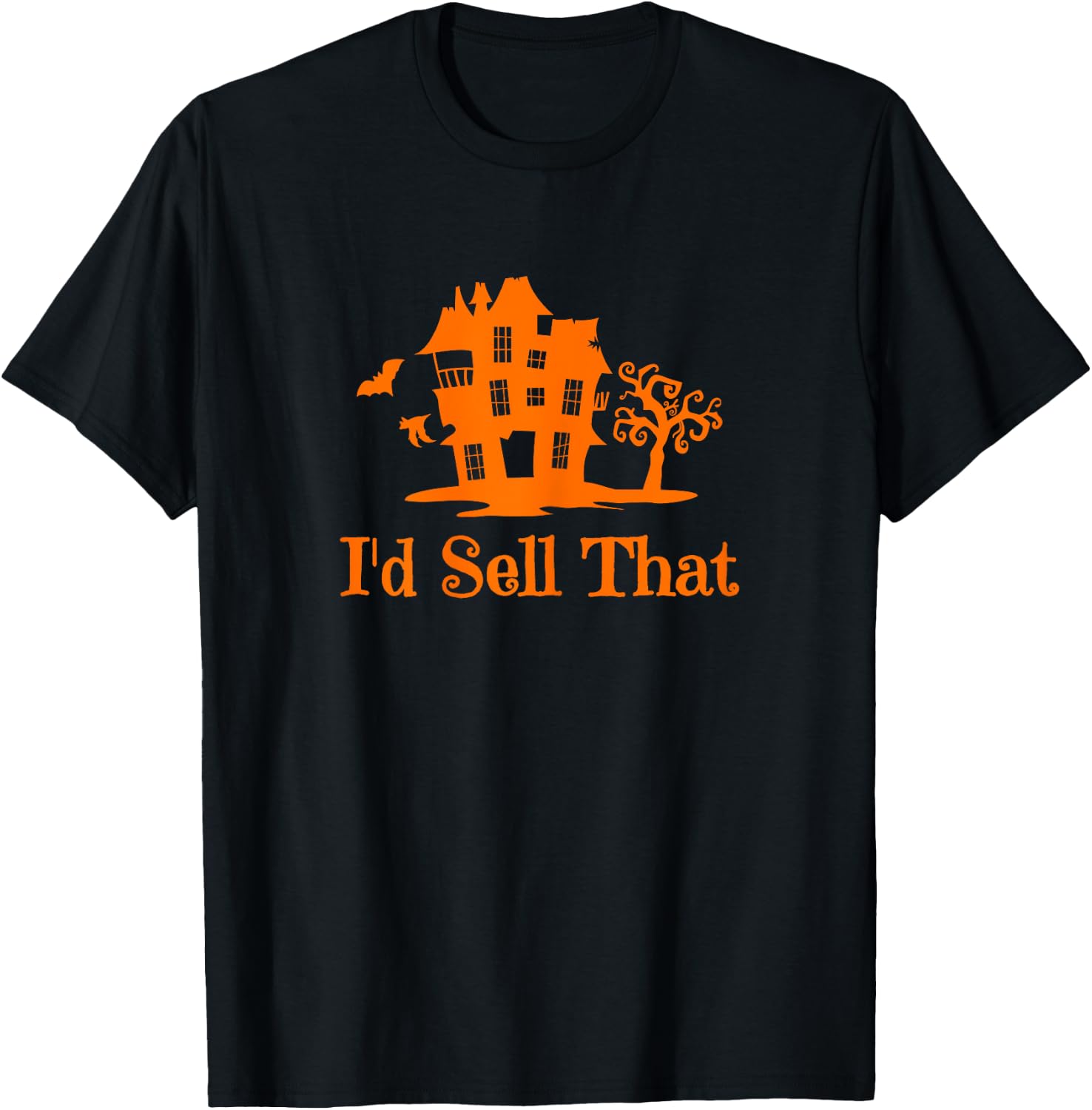 Realtor Halloween I'd Sell That Real Estate Agent T-Shirt - T-Shirt | Black