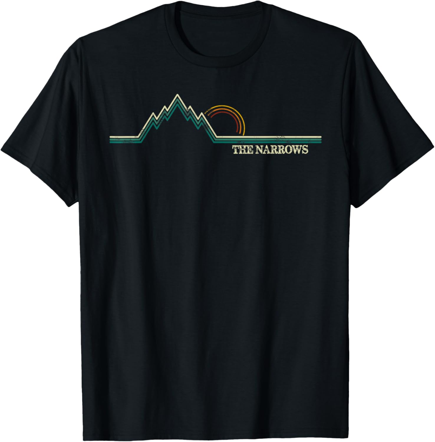 The Narrows Zion National Park Retro Utah T-Shirt - T-Shirt | Black