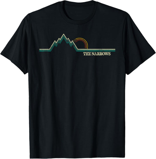 The Narrows Zion National Park Retro Utah T-Shirt - T-Shirt | Black