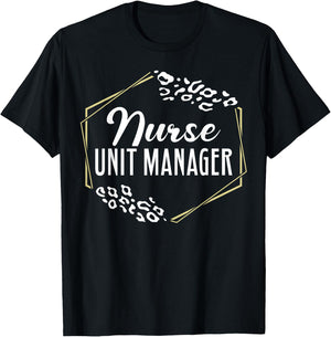 Nurse Unit Manager Appreciation Leopard T-Shirt - T-Shirt | Black