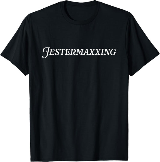 Jestermaxxing Looksmaxxing Self-Deprecating Clown Jester T-Shirt - T-Shirt | Black