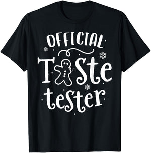 Official Taste Tester Christmas Cookie Kids Family T-Shirt - T-Shirt | Black