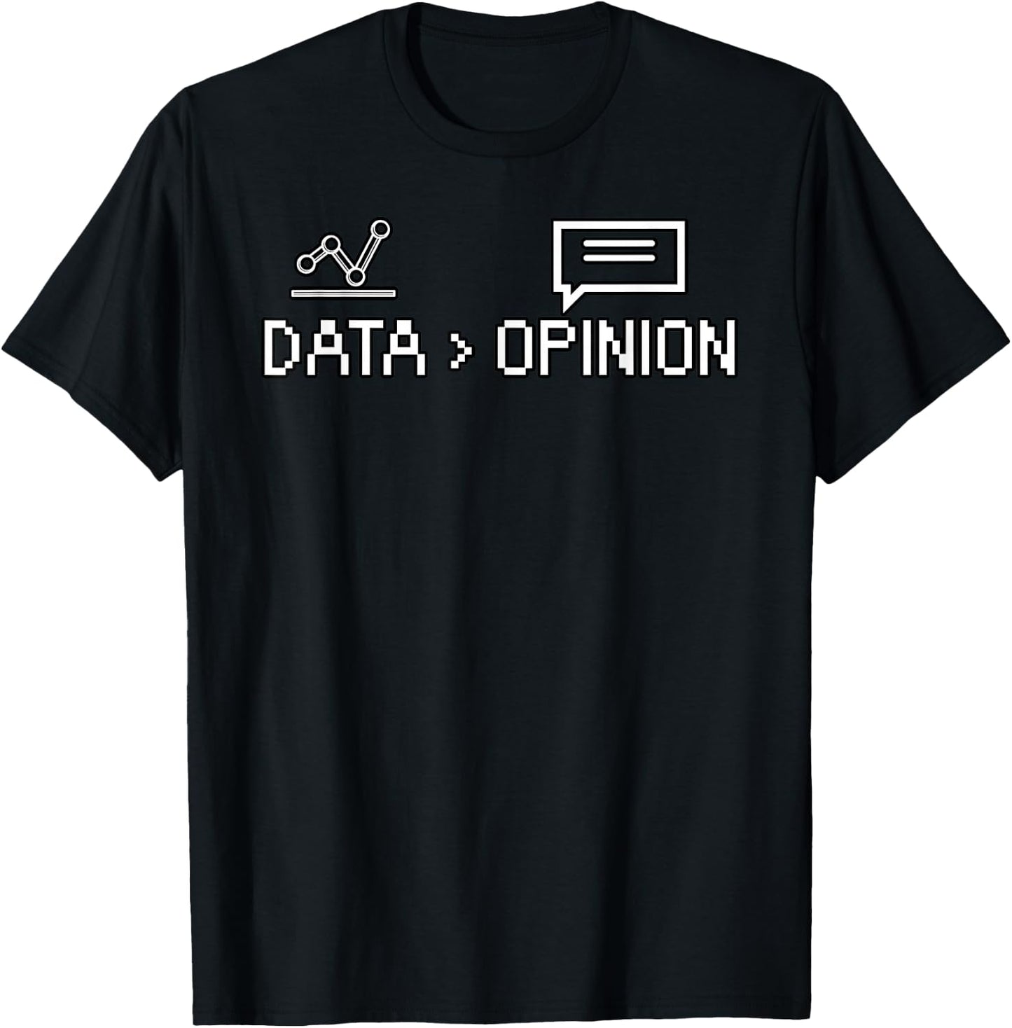 Data Opinion Men's Data Science , Black, Small T-Shirt - T-Shirt | Black
