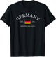 Vintage Deutschland Germany Flag German Souvenir Retro T-Shirt - T-Shirt | Black