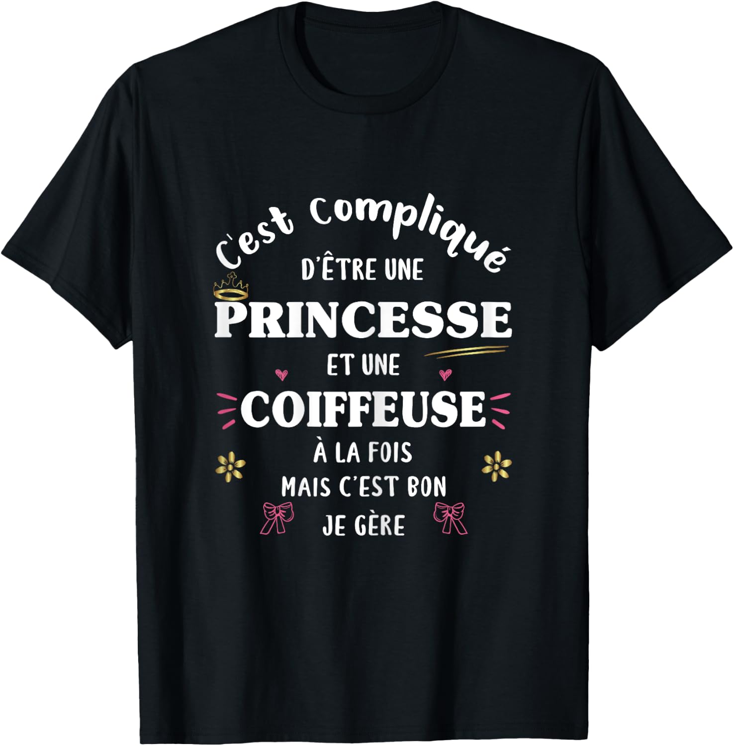 Dressing Table and Princess Both Funny Original Humour Women's , Black, Female X-Small T-Shirt - T-Shirt | Black