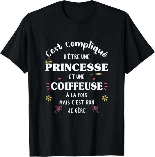 Dressing Table and Princess Both Funny Original Humour Women's , Black, Female X-Small T-Shirt - T-Shirt | Black