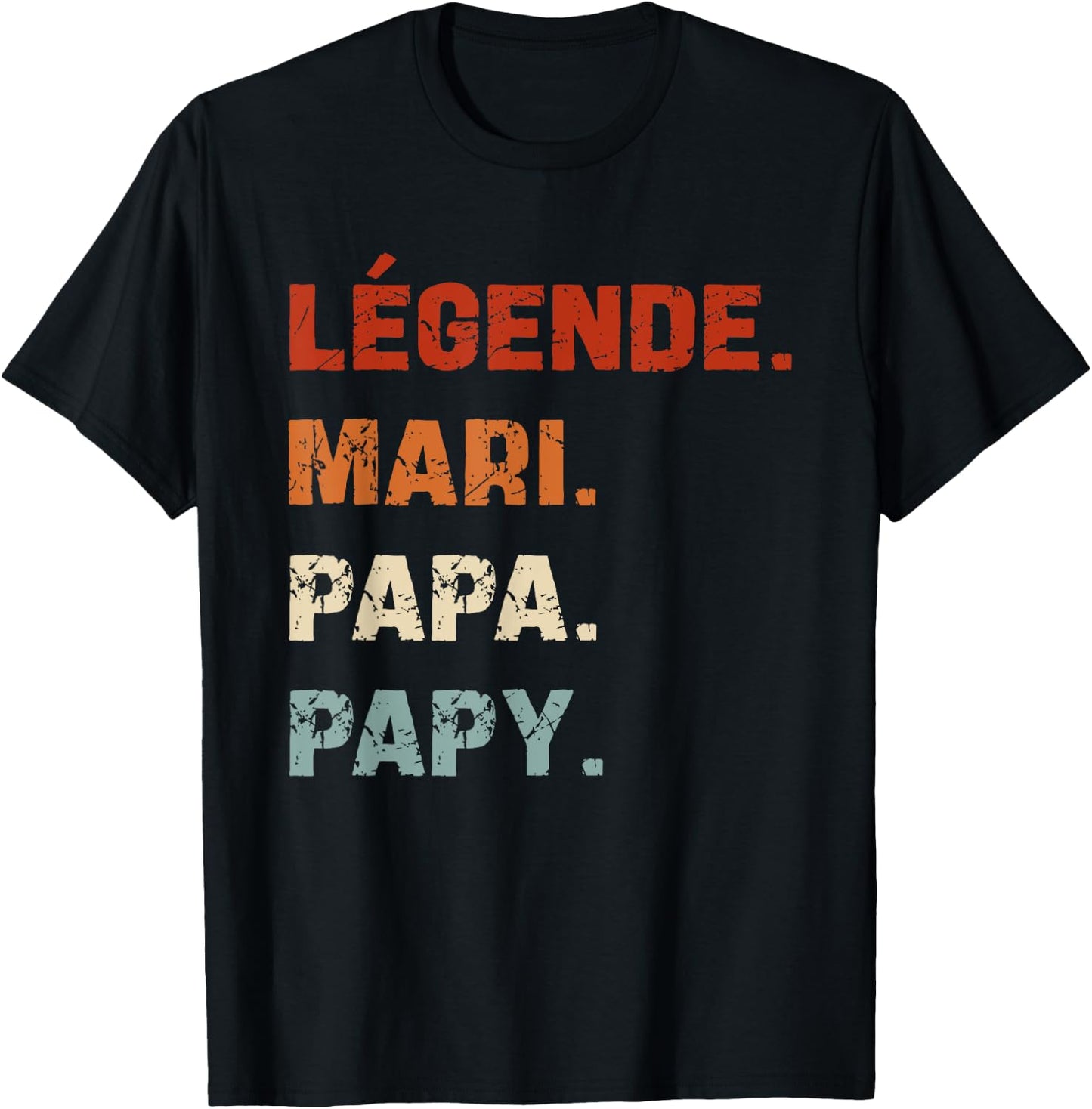 Légende Mari Papa Papy Idée-cadeau Humour Homme Grand-Père T-Shirt - T-Shirt | Black