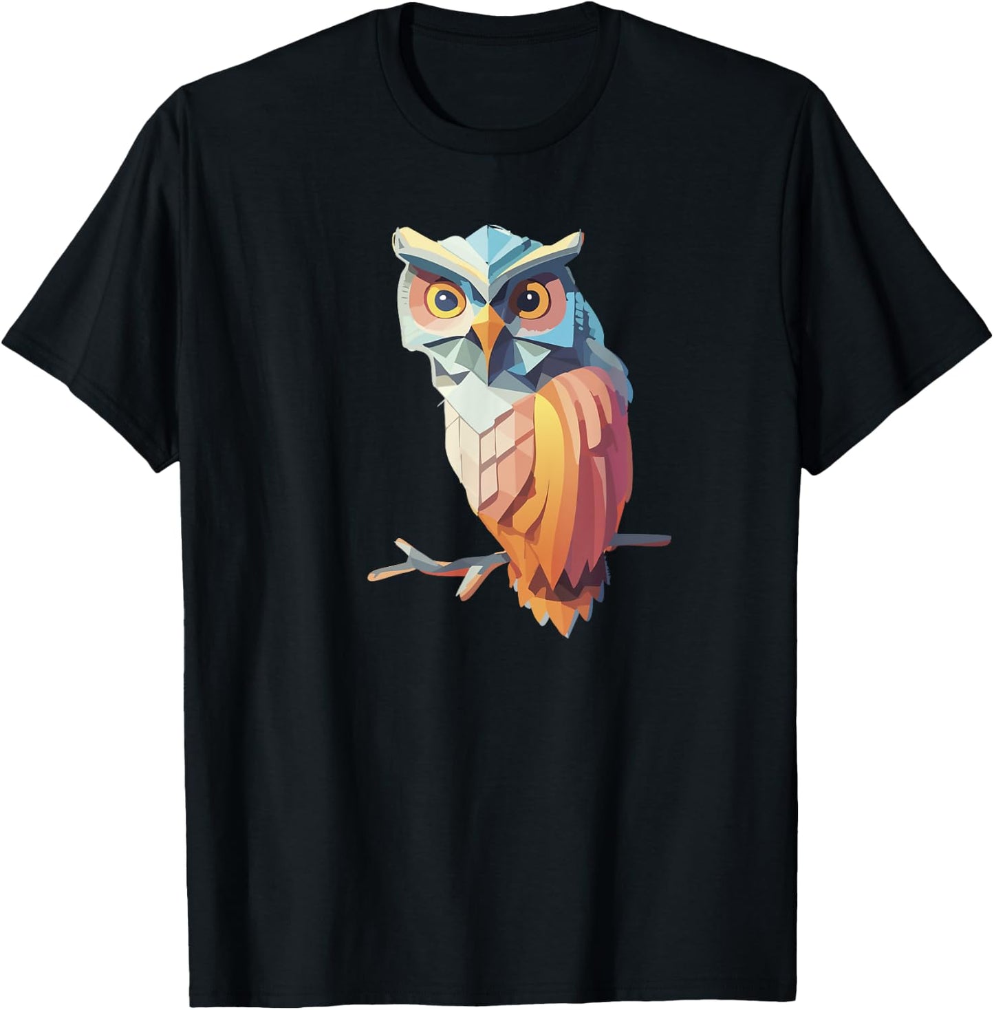Wise Owl Artwork - Bird Art Animal, Owl Birds, Owl Gifts T-Shirt - T-Shirt | Black
