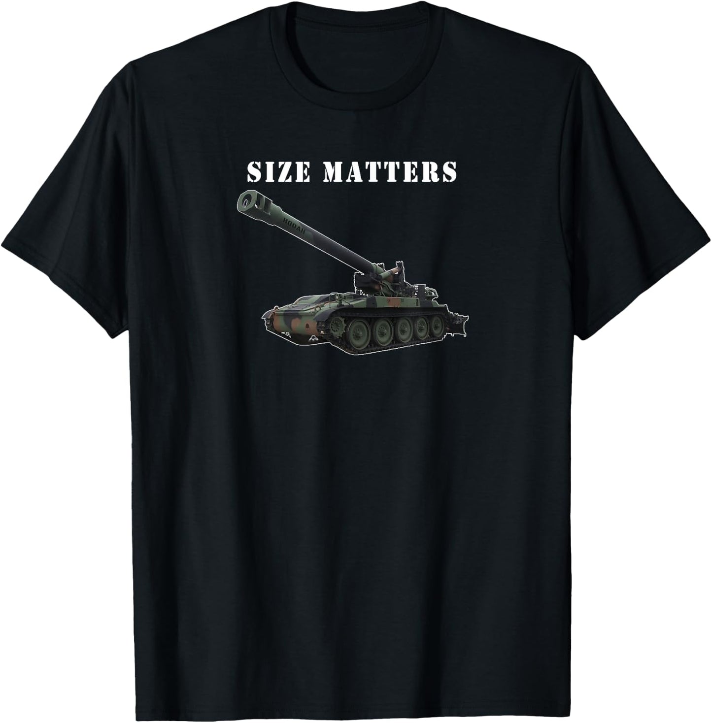 Field Artillery Size Matters M110 8-Inch Howitzer Veteran T-Shirt - T-Shirt | Black
