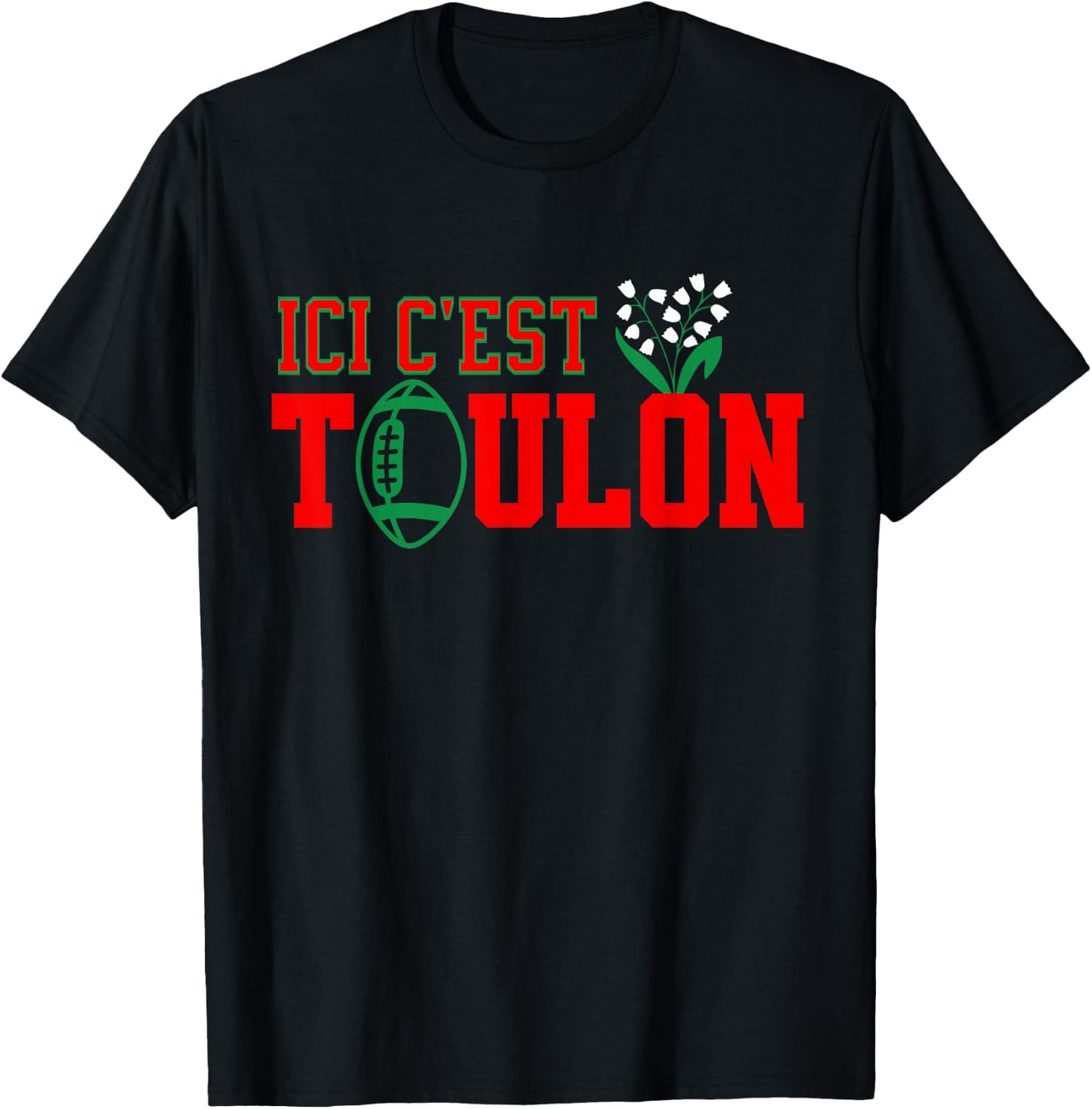 rct Rugby dans le sang en avant Toulon! here RCT Toulon , Black, S T-Shirt - T-Shirt | Black