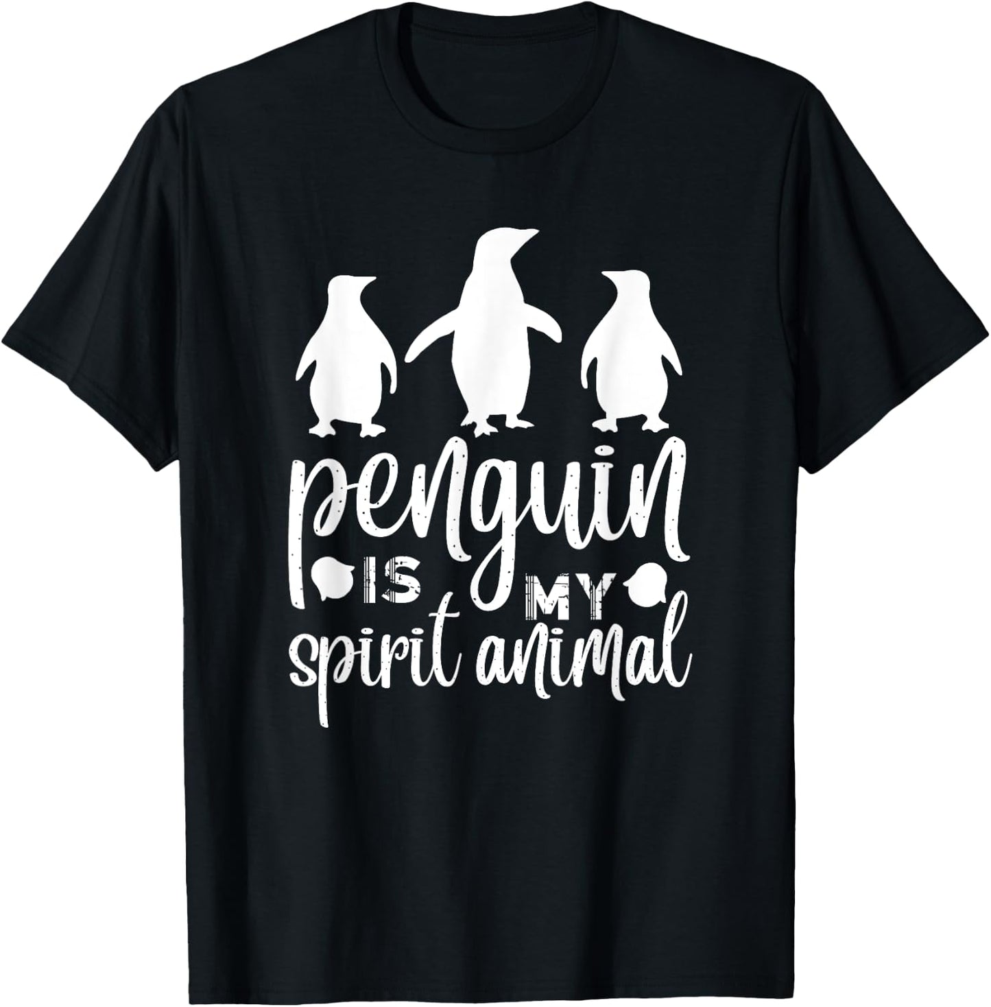 Funny Penguin Lover Men Women Kids Boys Girls Animal Penguin T-Shirt - T-Shirt | Black