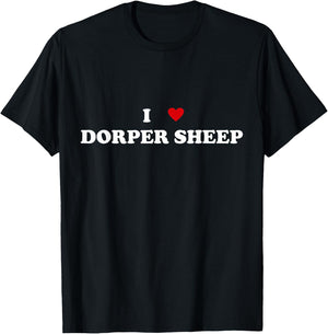I Heart Breed Livestock Breeder - I Love Dorper Sheep T-Shirt - T-Shirt | Black