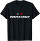 I Heart Breed Livestock Breeder - I Love Dorper Sheep T-Shirt - T-Shirt | Black