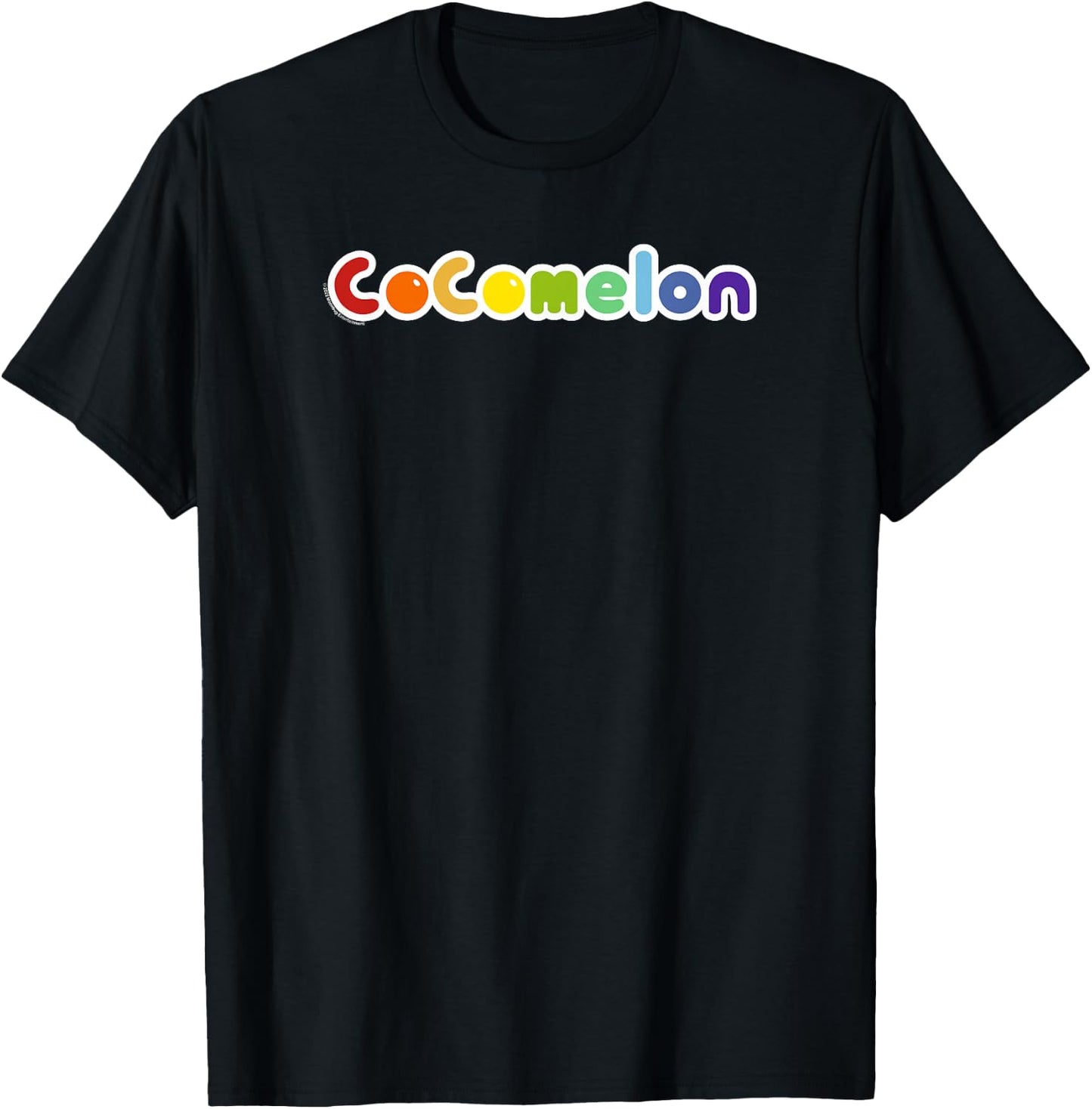 CoComelon Classic Rainbow Text Centered T-Shirt - T-Shirt | Black