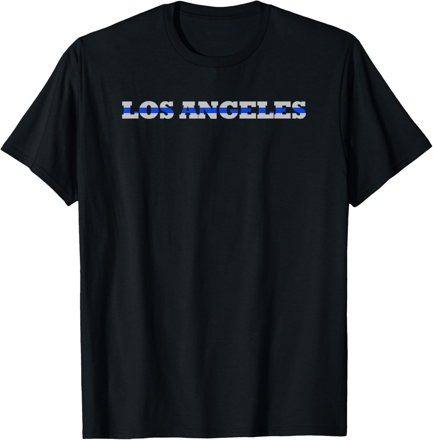 Los Angeles Thin Blue Line Police Officer LAPD T-Shirt - T-Shirt | Black