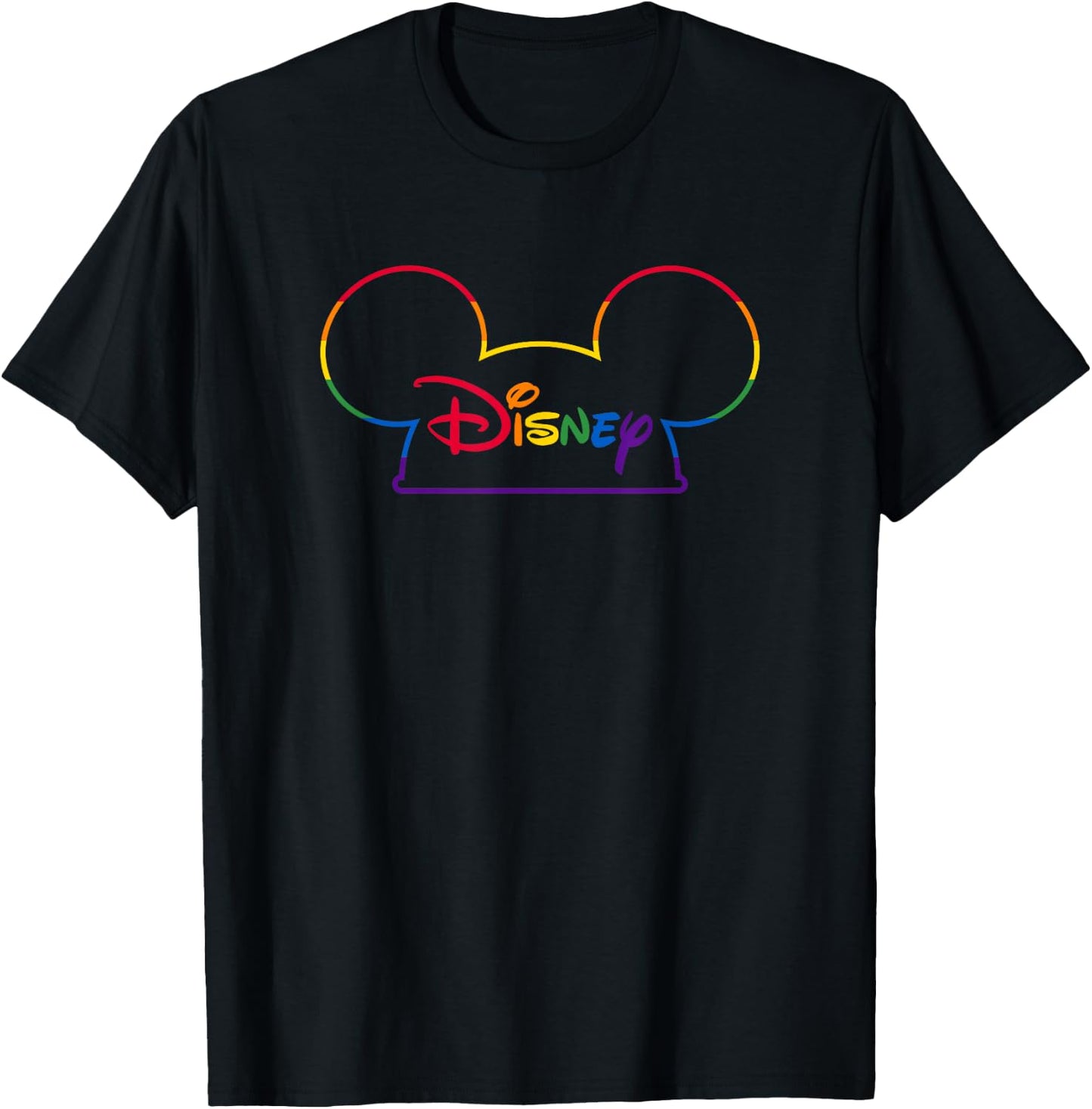 Disney Mickey Mouse Ears Outline T-Shirt - T-Shirt | Black